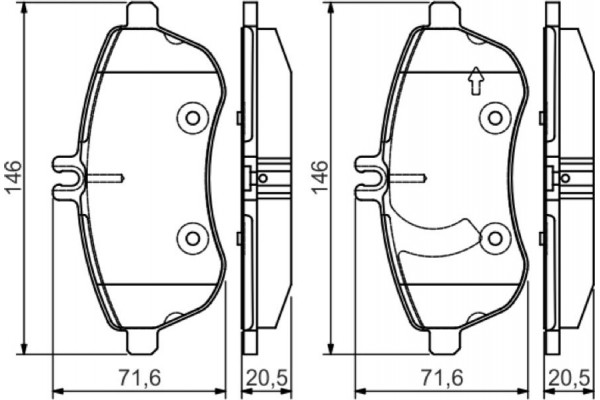 Bosch Σετ τακάκια, Δισκόφρενα - 0 986 495 104