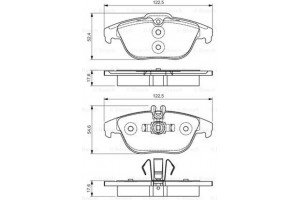 Bosch Σετ τακάκια, Δισκόφρενα - 0 986 495 105
