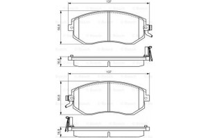 Bosch Σετ τακάκια, Δισκόφρενα - 0 986 495 125
