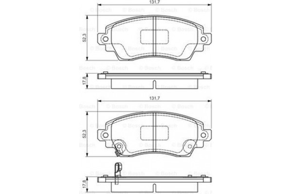 Bosch Σετ τακάκια, Δισκόφρενα - 0 986 495 132