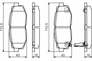 Bosch Σετ τακάκια, Δισκόφρενα - 0 986 495 135