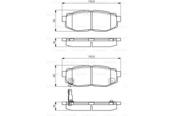 Bosch Σετ τακάκια, Δισκόφρενα - 0 986 495 135