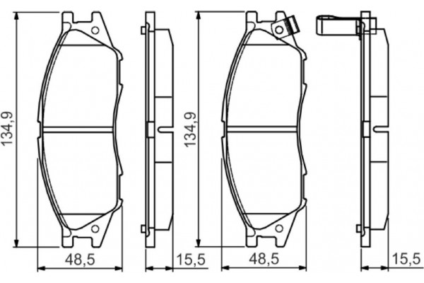 Bosch Σετ τακάκια, Δισκόφρενα - 0 986 495 146