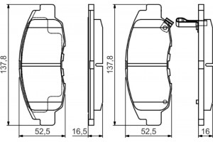 Bosch Σετ τακάκια, Δισκόφρενα - 0 986 495 153