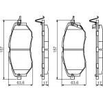 Bosch Σετ τακάκια, Δισκόφρενα - 0 986 495 156