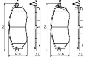 Bosch Σετ τακάκια, Δισκόφρενα - 0 986 495 156