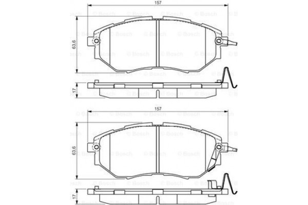 Bosch Σετ τακάκια, Δισκόφρενα - 0 986 495 156
