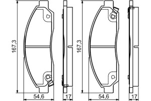 Bosch Σετ τακάκια, Δισκόφρενα - 0 986 495 159