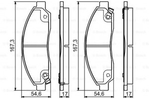 Bosch Σετ τακάκια, Δισκόφρενα - 0 986 495 159