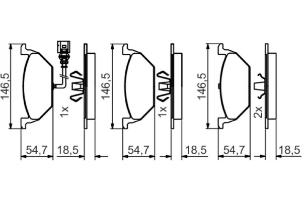 Bosch Σετ τακάκια, Δισκόφρενα - 0 986 495 213