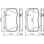 Bosch Σετ τακάκια, Δισκόφρενα - 0 986 495 278