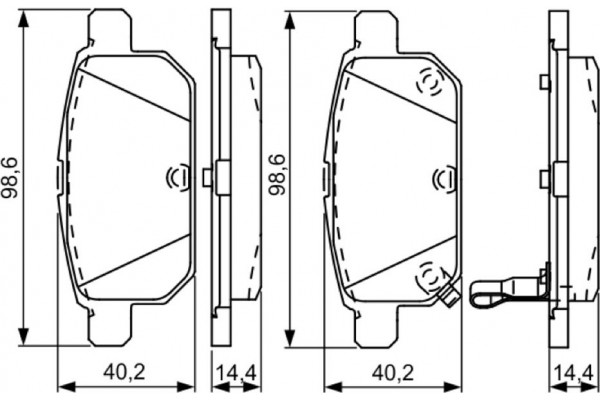 Bosch Σετ τακάκια, Δισκόφρενα - 0 986 495 301