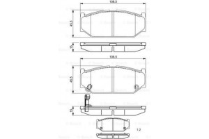 Bosch Σετ τακάκια, Δισκόφρενα - 0 986 495 308