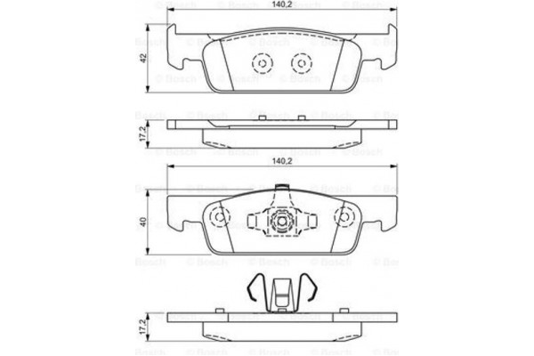 Bosch Σετ τακάκια, Δισκόφρενα - 0 986 495 334