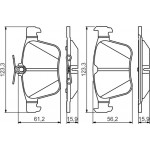 Bosch Σετ τακάκια, Δισκόφρενα - 0 986 495 346