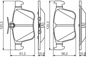 Bosch Σετ τακάκια, Δισκόφρενα - 0 986 495 346