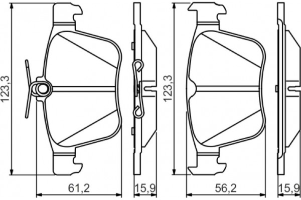 Bosch Σετ τακάκια, Δισκόφρενα - 0 986 495 346