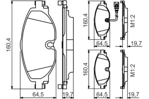Bosch Σετ τακάκια, Δισκόφρενα - 0 986 495 347