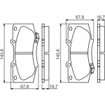 Bosch Σετ τακάκια, Δισκόφρενα - 0 986 495 352