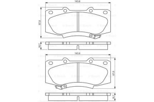 Bosch Σετ τακάκια, Δισκόφρενα - 0 986 495 352