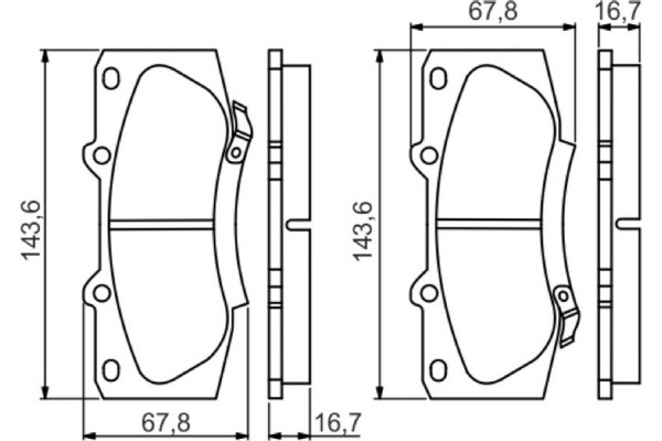 Bosch Σετ τακάκια, Δισκόφρενα - 0 986 495 352