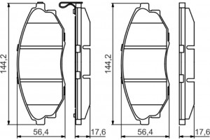 Bosch Σετ τακάκια, Δισκόφρενα - 0 986 495 353