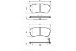 Bosch Σετ τακάκια, Δισκόφρενα - 0 986 495 354