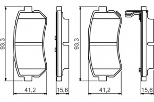 Bosch Σετ τακάκια, Δισκόφρενα - 0 986 495 354