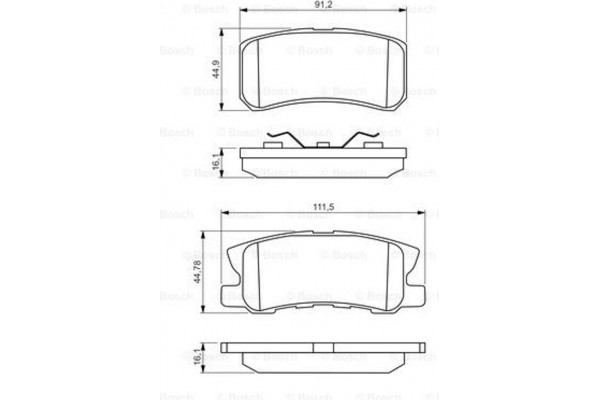 Bosch Σετ τακάκια, Δισκόφρενα - 0 986 495 357