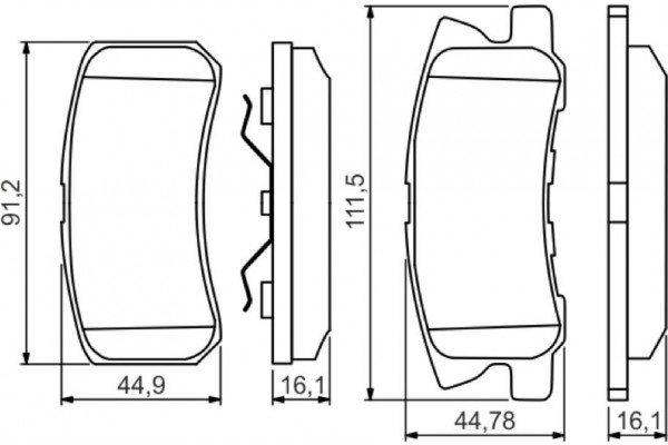Bosch Σετ τακάκια, Δισκόφρενα - 0 986 495 357