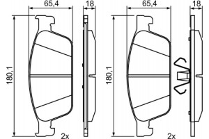 Bosch Σετ τακάκια, Δισκόφρενα - 0 986 495 388