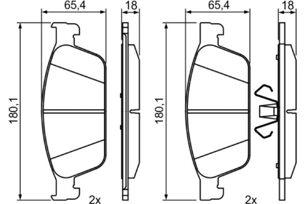 Bosch Σετ τακάκια, Δισκόφρενα - 0 986 495 388