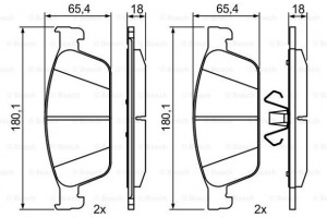 Bosch Σετ τακάκια, Δισκόφρενα - 0 986 495 388