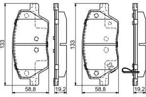Bosch Σετ τακάκια, Δισκόφρενα - 0 986 495 392