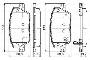 Bosch Σετ τακάκια, Δισκόφρενα - 0 986 495 392