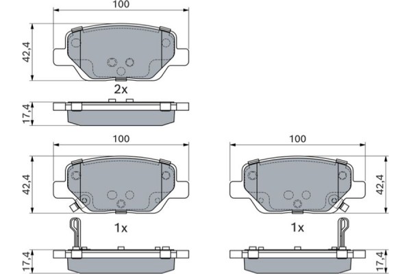 Bosch Σετ τακάκια, Δισκόφρενα - 0 986 495 393