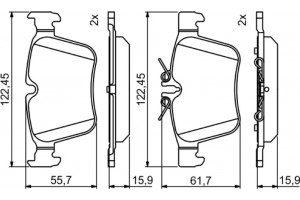 Bosch Σετ τακάκια, Δισκόφρενα - 0 986 495 394