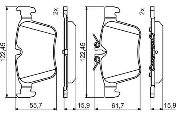 Bosch Σετ τακάκια, Δισκόφρενα - 0 986 495 394