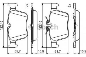 Bosch Σετ τακάκια, Δισκόφρενα - 0 986 495 394