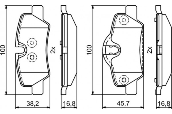 Bosch Σετ τακάκια, Δισκόφρενα - 0 986 495 400