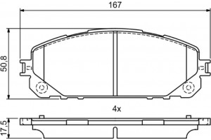 Bosch Σετ τακάκια, Δισκόφρενα - 0 986 495 404