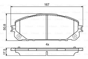 Bosch Σετ τακάκια, Δισκόφρενα - 0 986 495 404