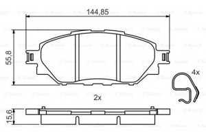 Bosch Σετ τακάκια, Δισκόφρενα - 0 986 495 425