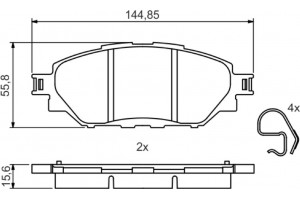Bosch Σετ τακάκια, Δισκόφρενα - 0 986 495 425