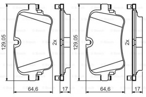 Bosch Σετ τακάκια, Δισκόφρενα - 0 986 495 426