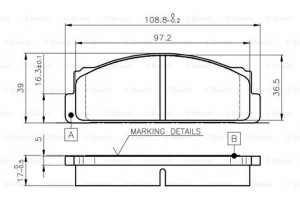 Bosch Σετ τακάκια, Δισκόφρενα - 0 986 TB2 002