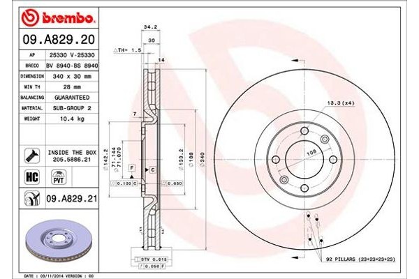 Breco Δισκόπλακα - Bs 8940