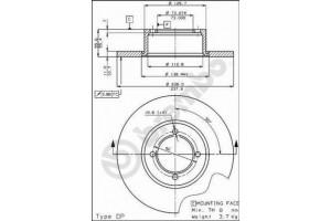 Δισκοπλακα Brembo 08.1309.10