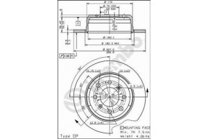 Δισκοπλακα Brembo 08.1365.10