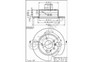 Δισκοπλακα Brembo 08.1395.40